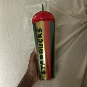 Starbucks Festive Red and Green Tumbler